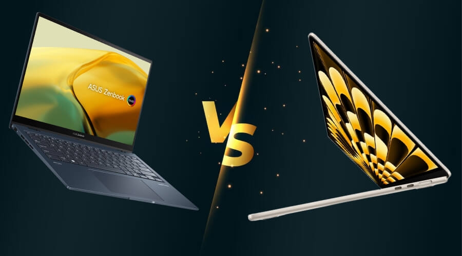 Asus Zenbook 14 OLED (UM3402) vs Apple MacBook Air (M2, 2022)
