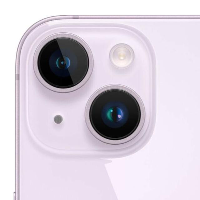 Apple iPhone 14 back view with dual camera