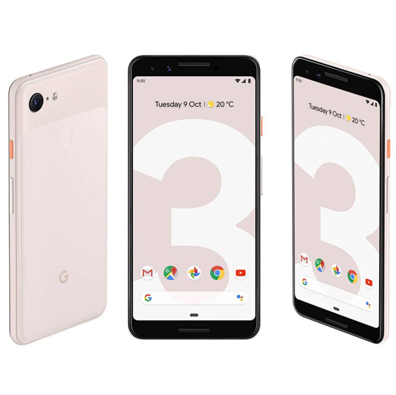 Google Pixel 3 back and front view