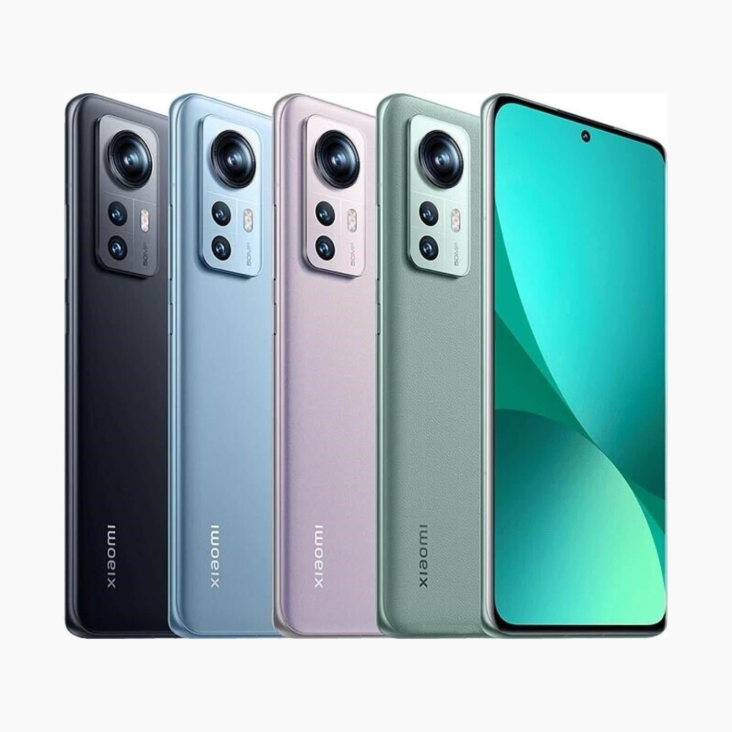 Xiaomi 12 Color Variants - Gray, Blue, Purple, Green