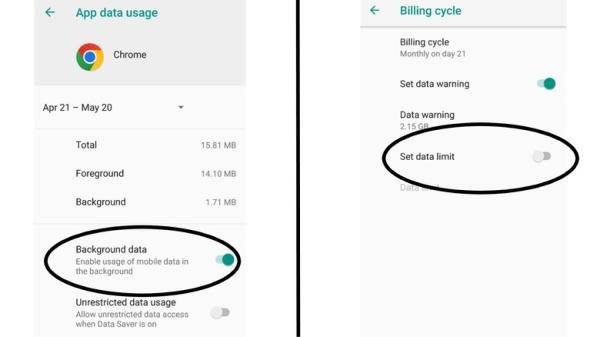 Setting Data Usage Limits