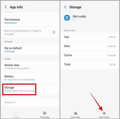 Clear The SIM Toolkit App Cache And Data : how to fix emergency calls only android