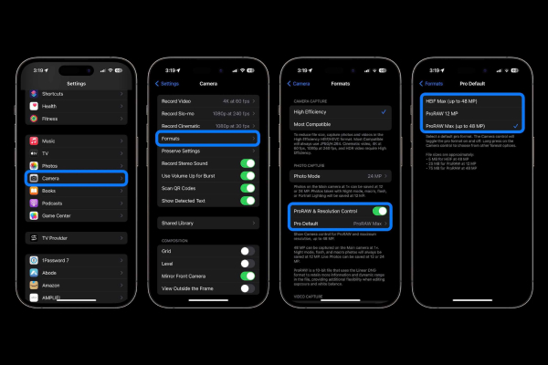 SETTING NO. 1: Change the Main Camera Resolution to 48MP - Best Camera Setting for iPhone 15 Model